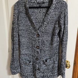 Size Small Grey Streetwear Knitted Button Up Sweater